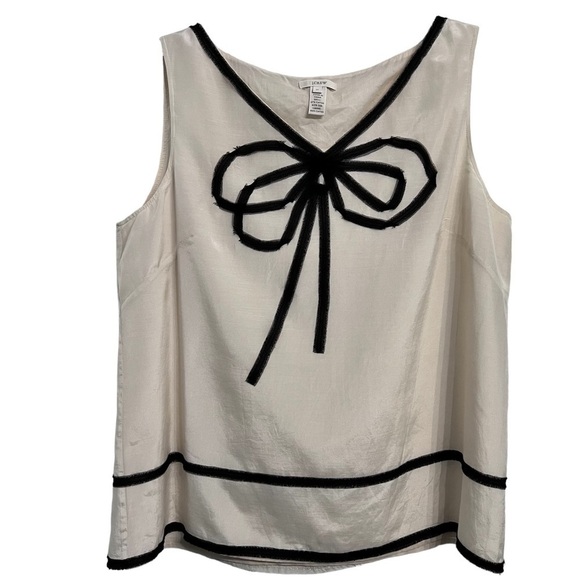 J. Crew (EUC) 100% Silk Fully Lined Sleeveless Top Size Large - Picture 9 of 10